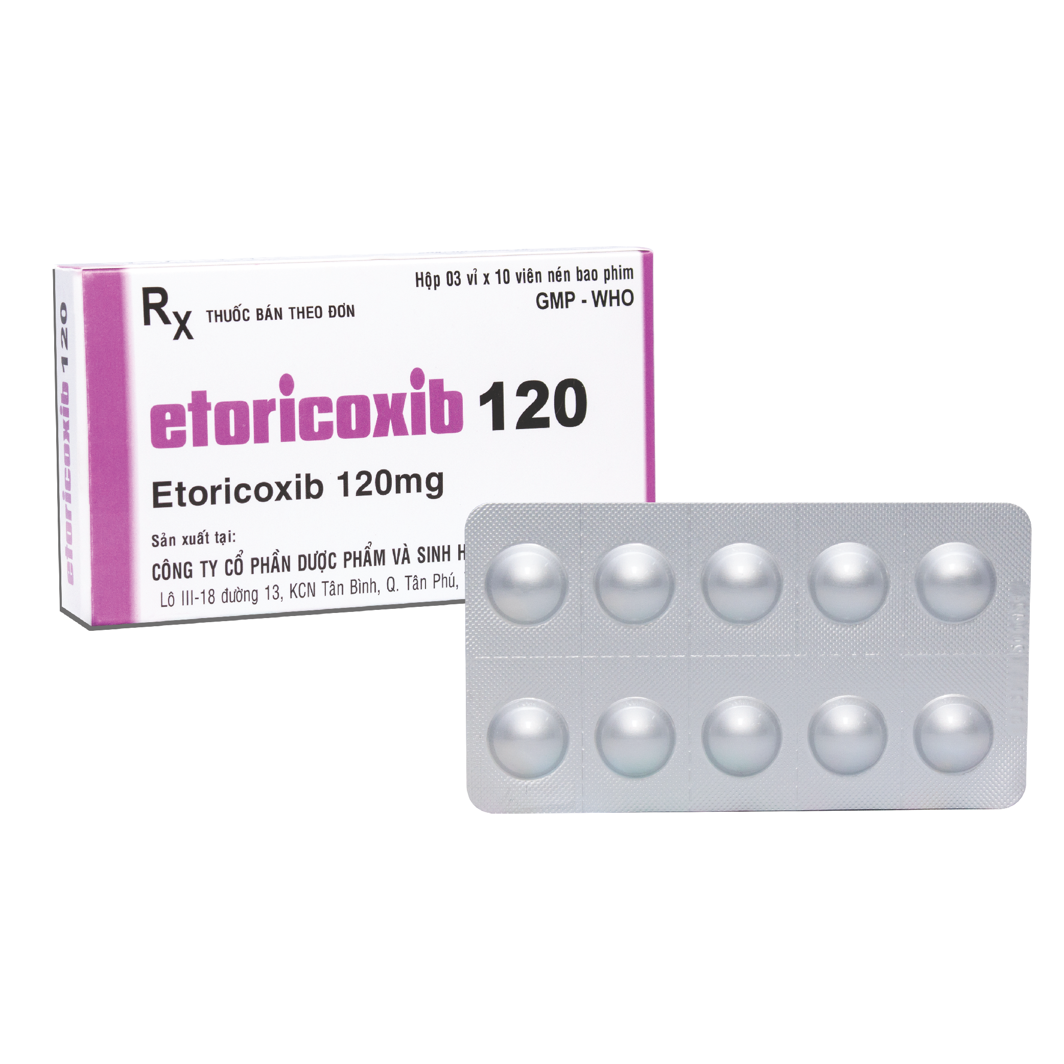 Etoricoxib 120mg Mebiphar (Hộp 30 viên)