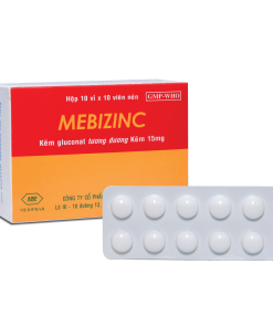 Mebizinc Kẽm 15mg Mebiphar (Hộp 100 viên)