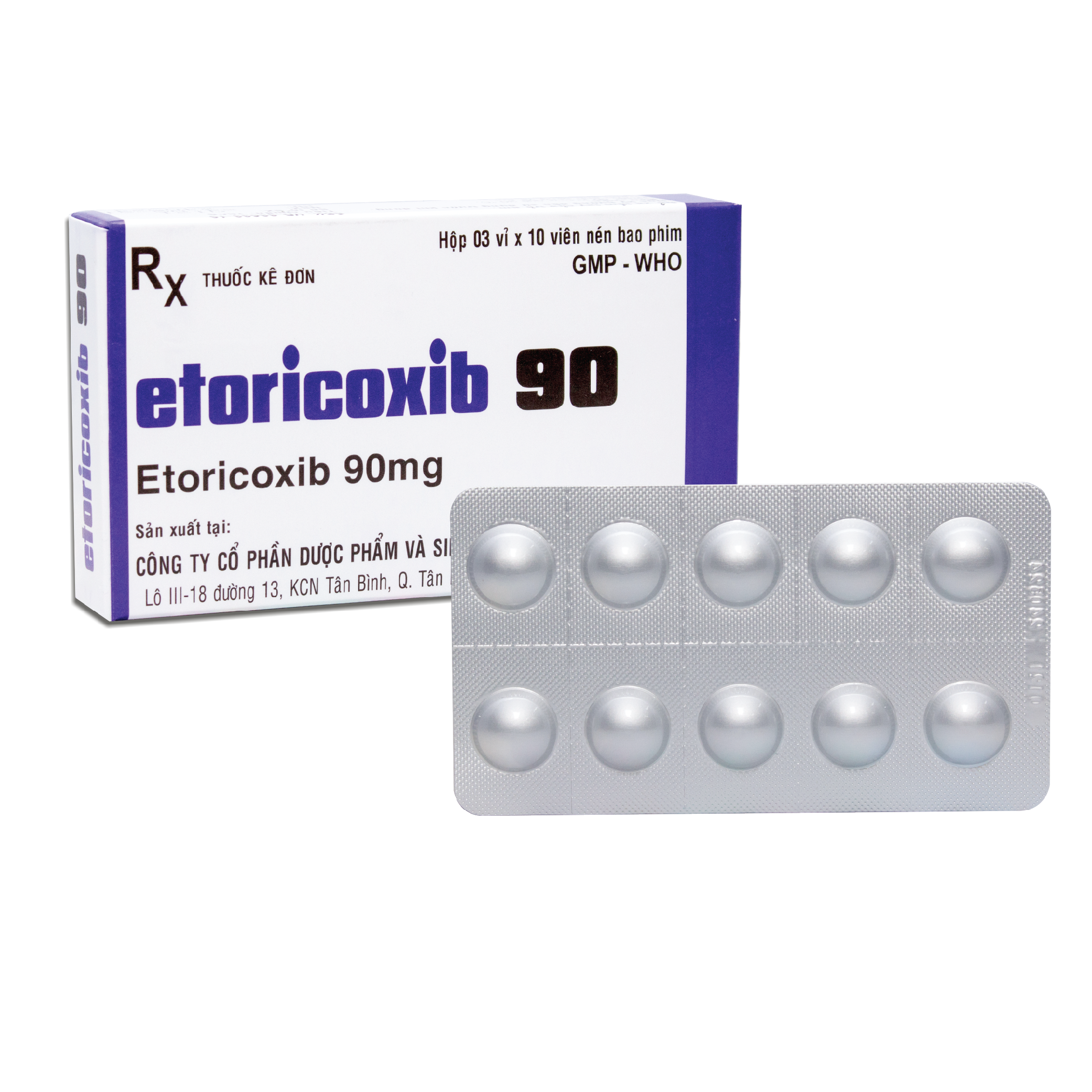Etoricoxib 90mg Mebiphar (Hộp 30 viên)