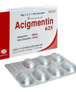 Acigmentin 625 Minh Hải (Hộp 14 viên)