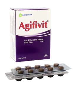 Agifivit  Sắt (II) Fumarat 200mg
Acid Folic 1mg Agimexpharm (T195/H100v)