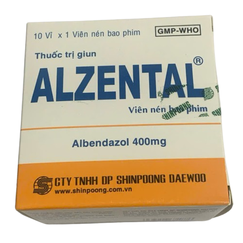 Alzental 10tab Albendazole 400mg Shinpoong (H10Vx1v)