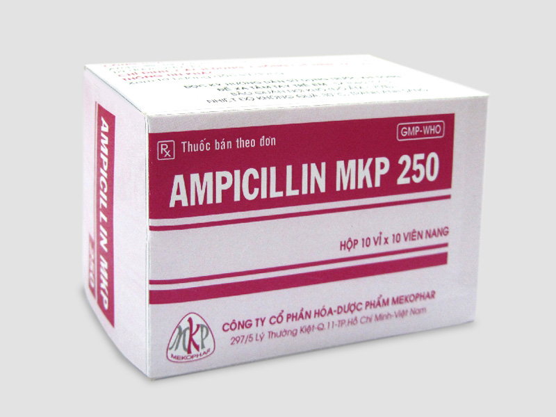 Ampicillin MKP 500 Mekophar (Hộp 100 viên)