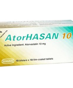 AtorHasan 10 Atorvastatin 10mg Hasan (Hộp 100 viên)