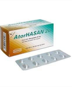 AtorHasan 20 Atorvastatin 20mg Hasan (Hộp 100 viên)