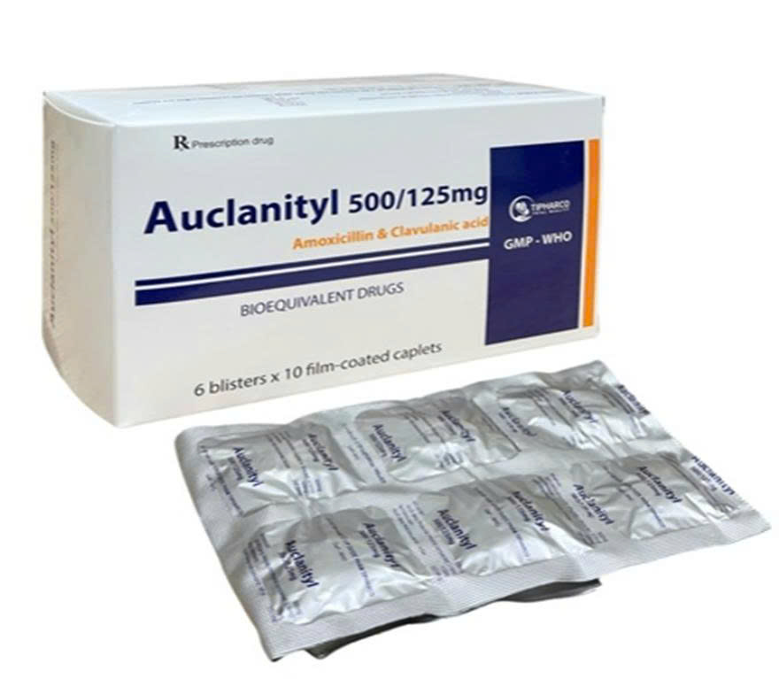 Auclanityl 500/125mg TĐSH vỉ xé Tipharco (Hộp 60 viên)