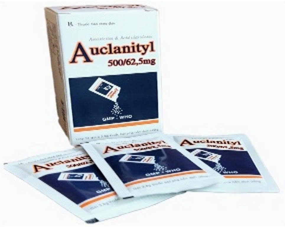 Auclanityl 500/62,5 Tipharco (Hộp 12 gói)