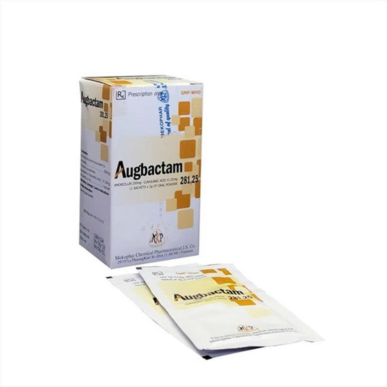 Augbactam 281.25 Mekophar (Hộp 12 gói)