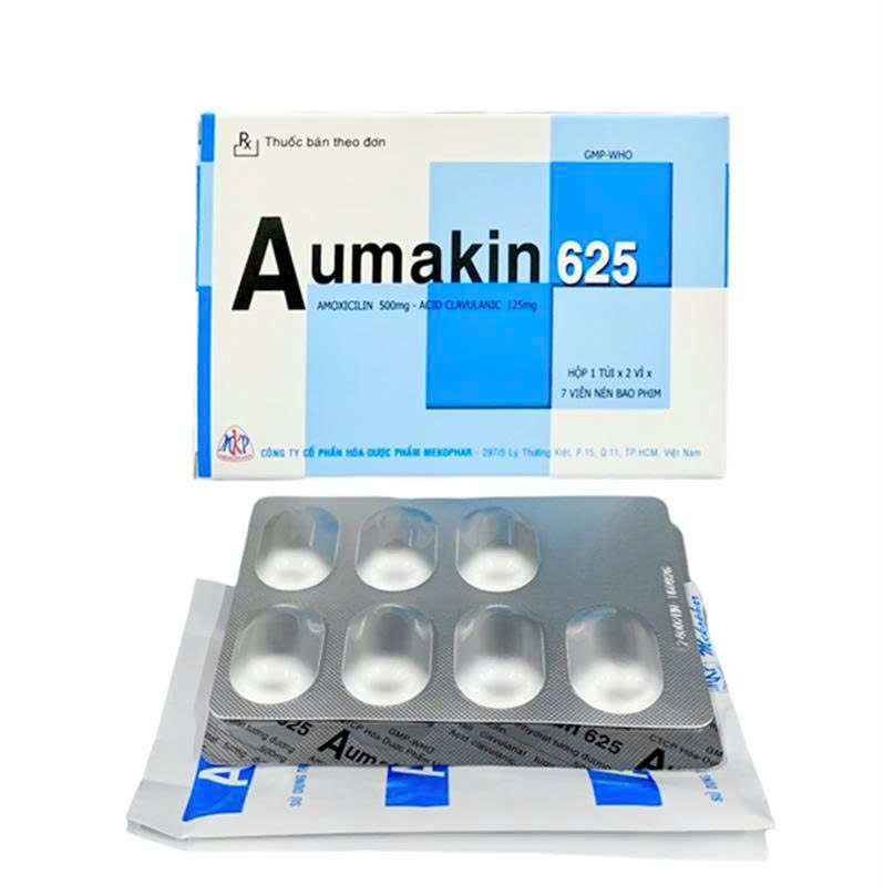 Aumakin 625 Mekophar (Hộp 14 viên)