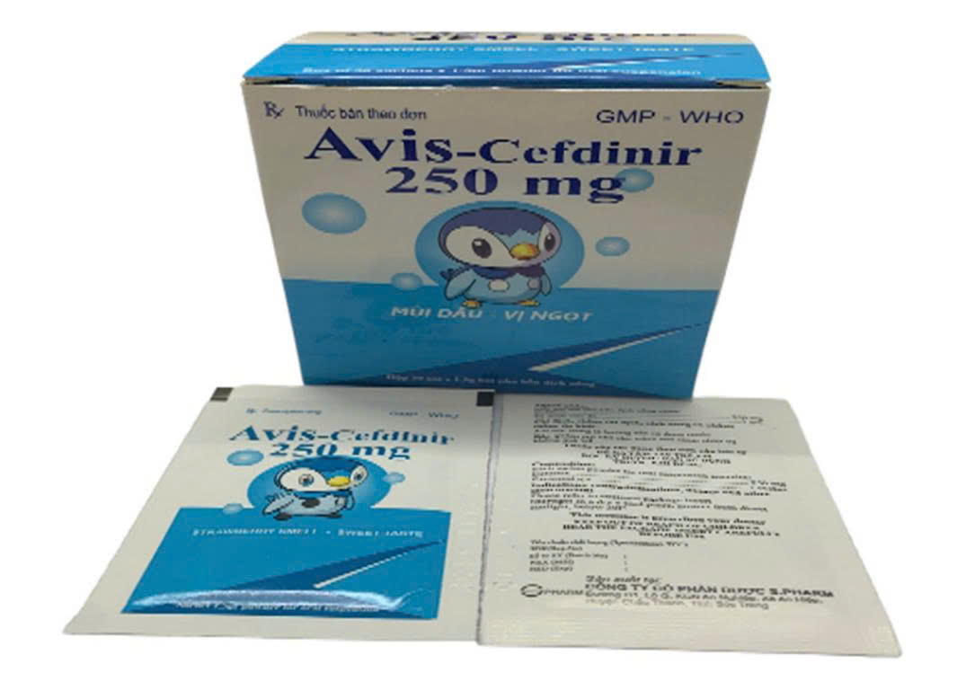 Avis-Cefdinir 250mg S.Pharm (Hộp 30 gói)
