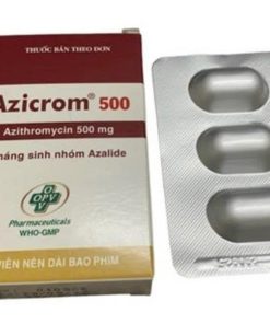 Azicrom 500 Azithromycin 500mg OPV (Hộp 3 viên)