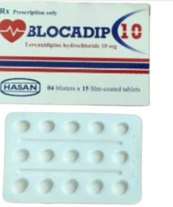 BLOCADIP 10 Lercanidipin hydroclorid 10mg Hasan (Hộp 60 viên)