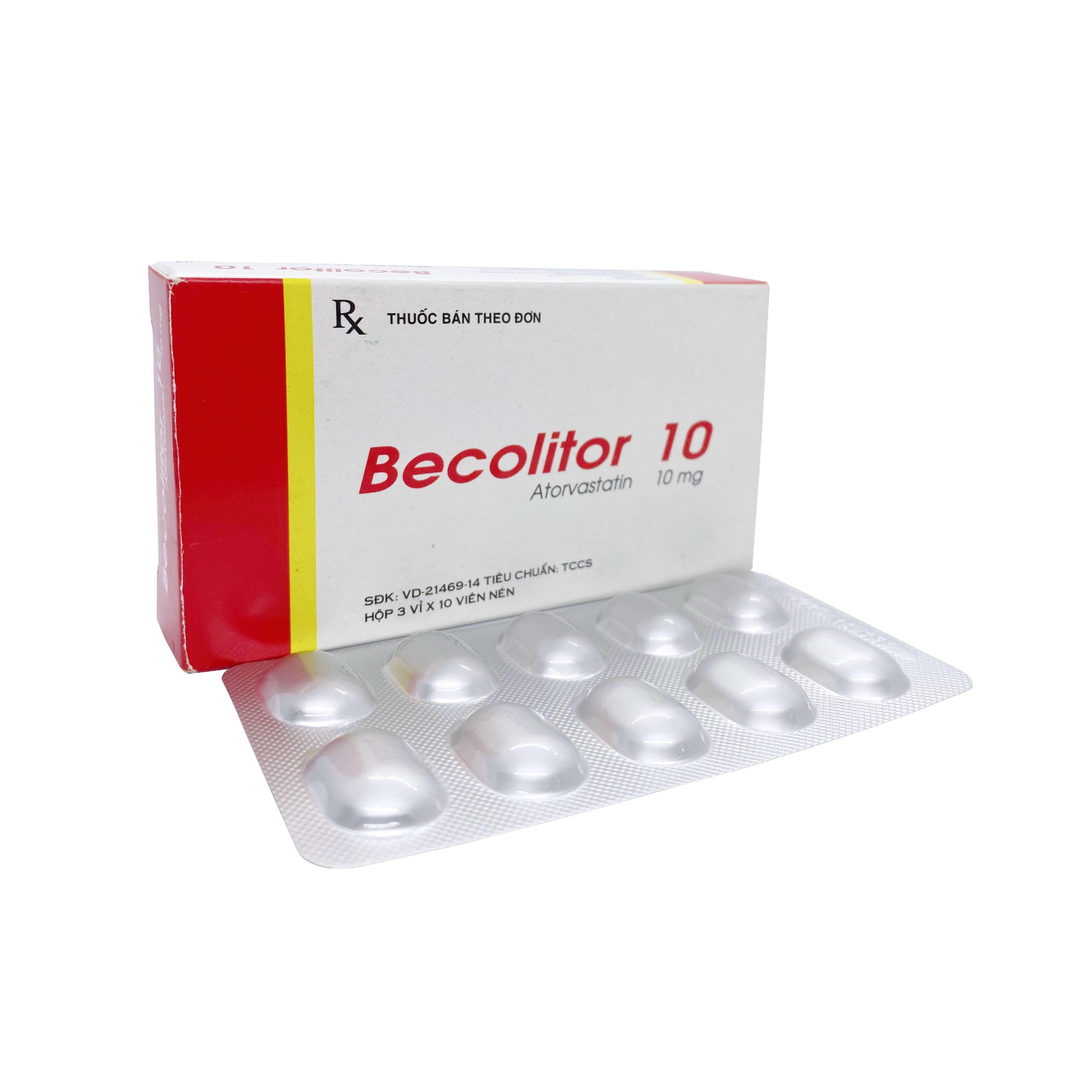 Becolitor 10 Atorvastatin 10mg Meyer (Hộp 30 viên)