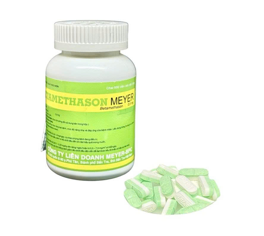 Betamethason 0.5mg Meyer (Chai 500 viên)