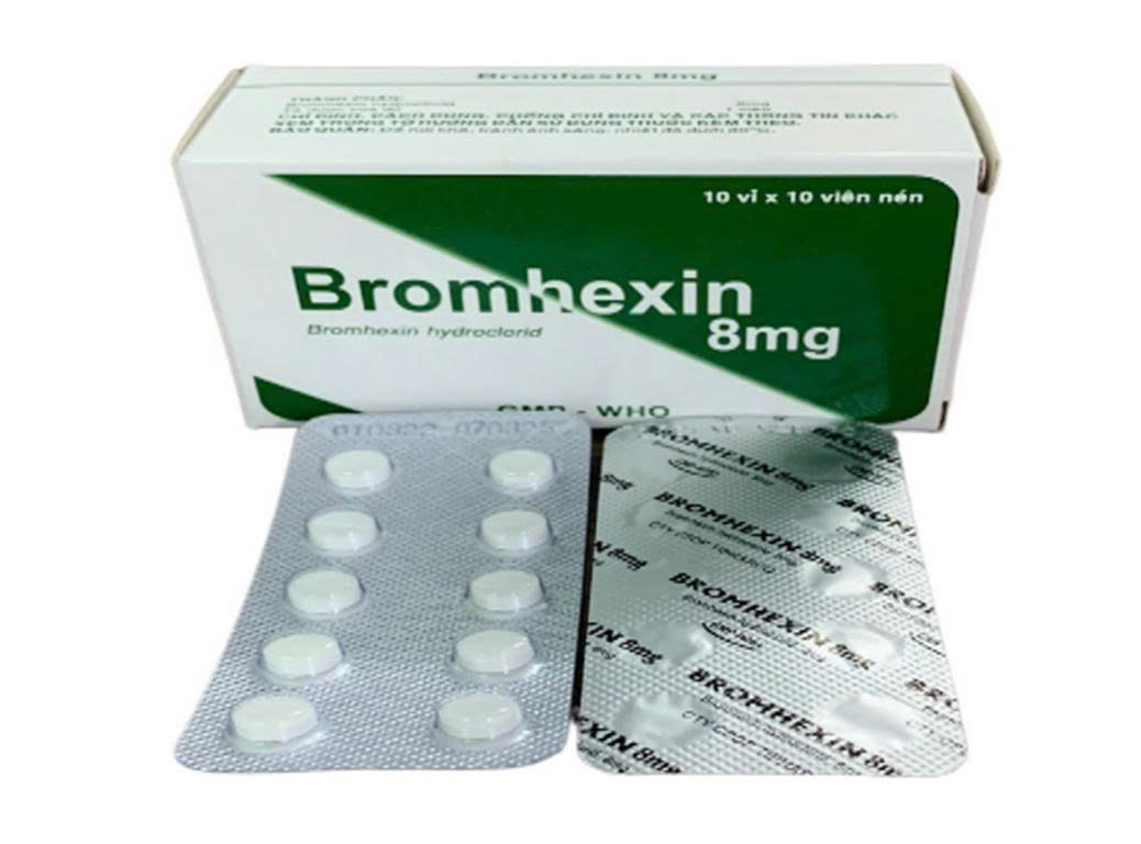 Bromhexin 8mg Tipharco (Hộp 100 viên)