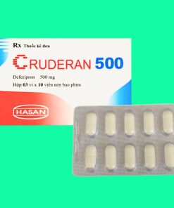 CRUDERAN 500 Deferipron 500mg Hasan (Hộp 30 viên)