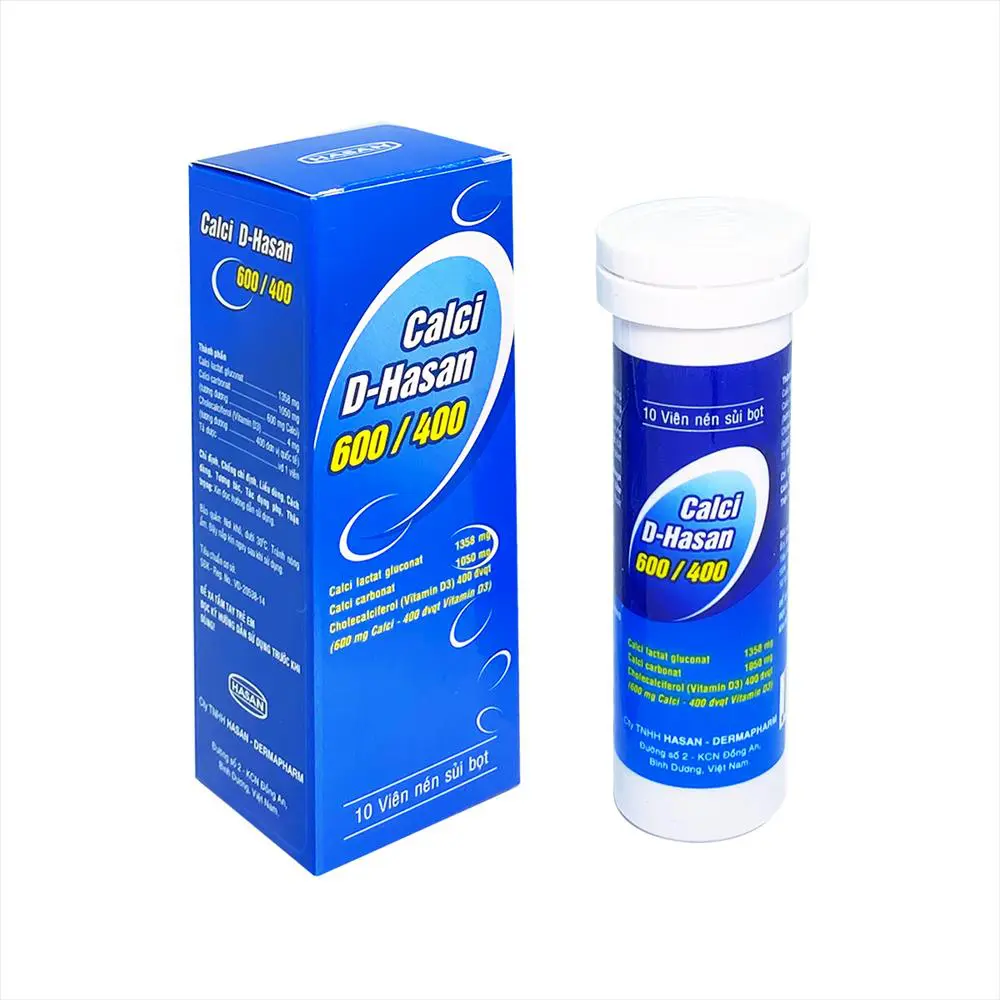 Calci D-Hasan 600-400 Hasan (Tuýp 10viên)