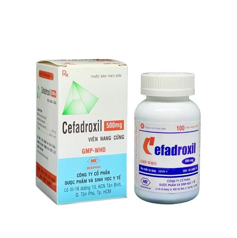 Cefadroxil 500mg Mebiphar (Chai 100 viên)
