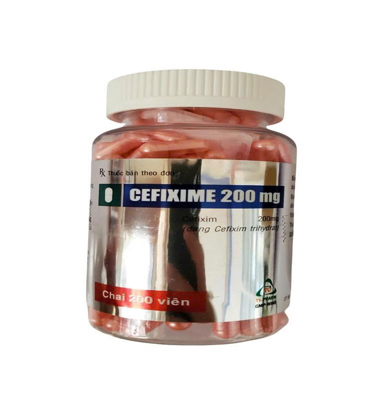 Cefixime 200mg TV.Pharm (Chai 200 viên)