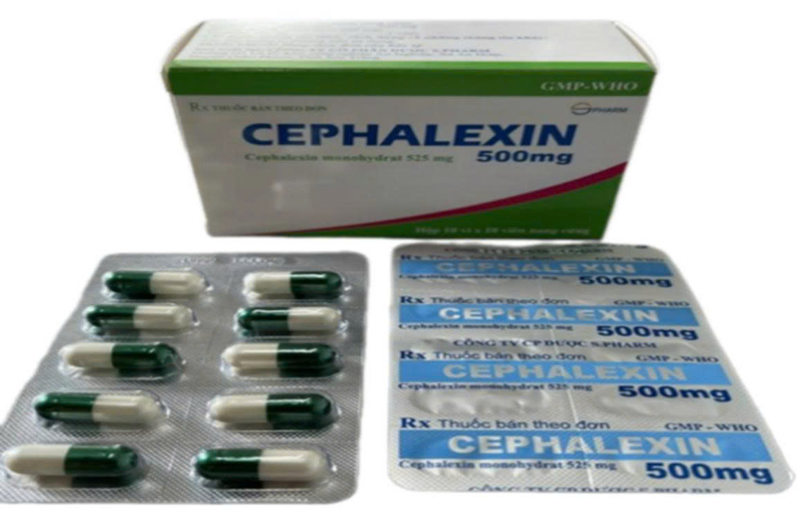 Cephalexin 500mg S.Pharma (Hộp 100 viên)