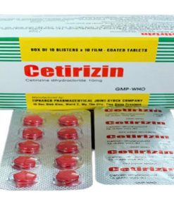 Cetirizin HCl 10mg Tipharco (Hộp 100 viên)