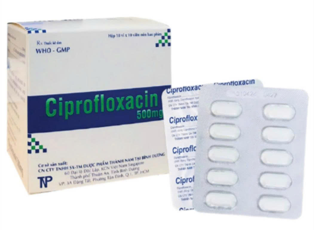 Ciprofloxacin 500 Thành Nam (Hộp 100 viên)