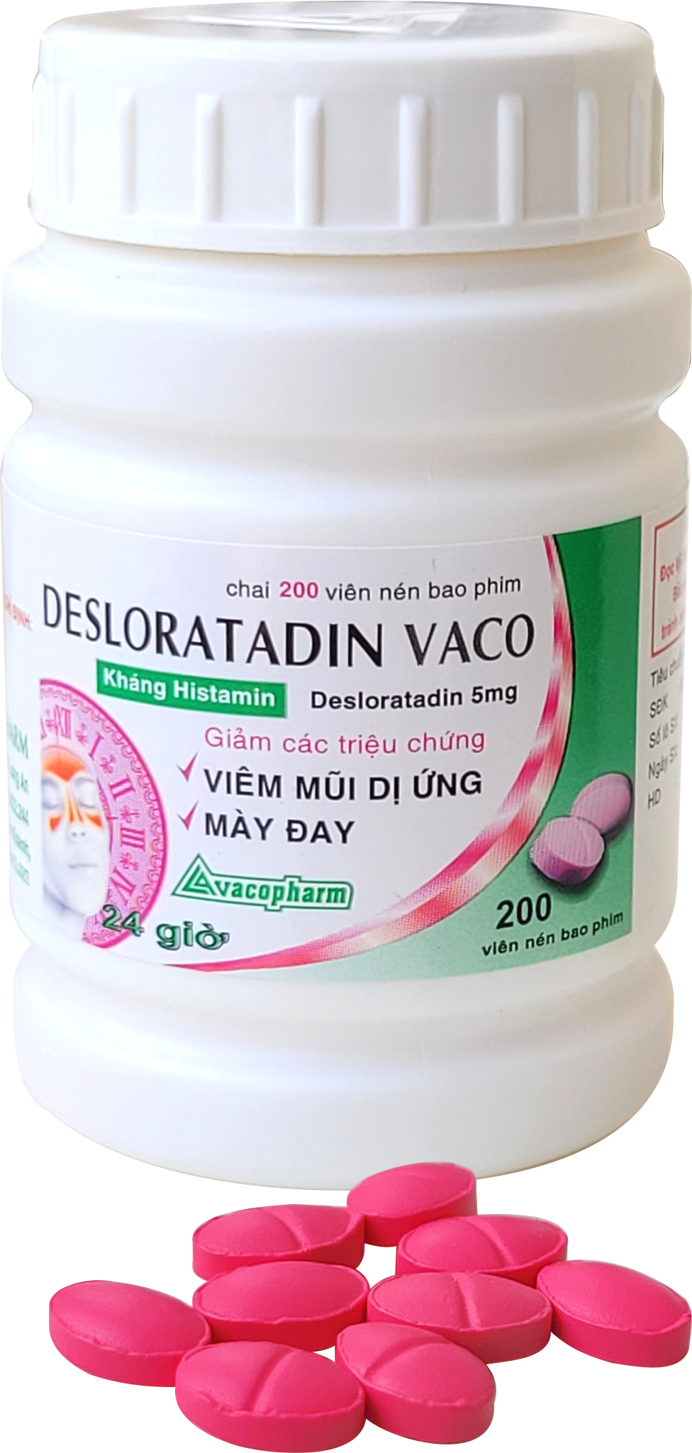 Desloratadin Vaco 5mg Vacopharm (Chai 200 viên)