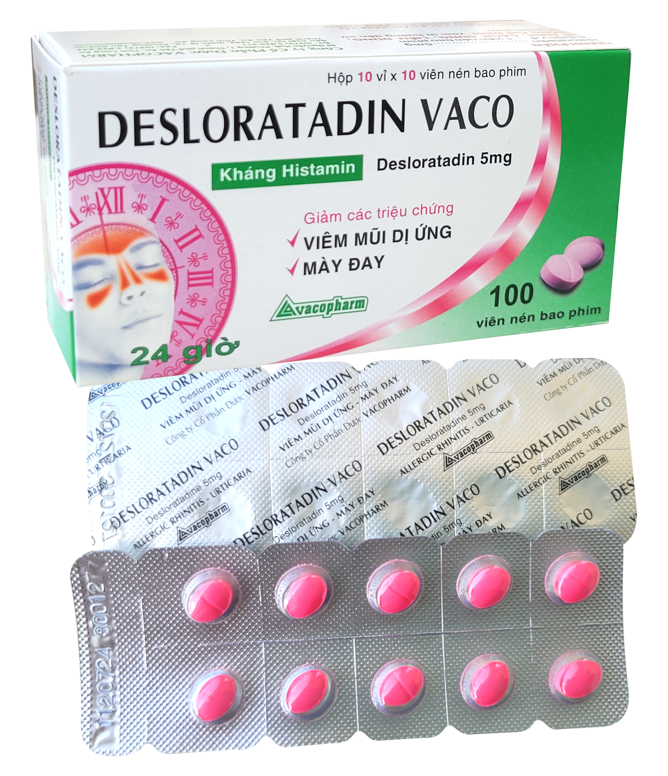 Desloratadin Vaco 5mg Vacopharm (Hộp 100 viên)