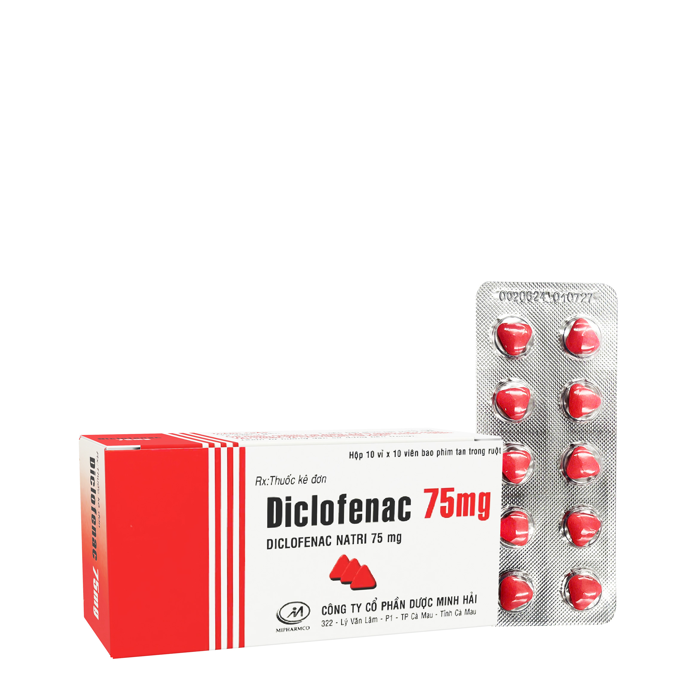 Diclofenac 75mg Minh Hải (Hộp 100 viên)