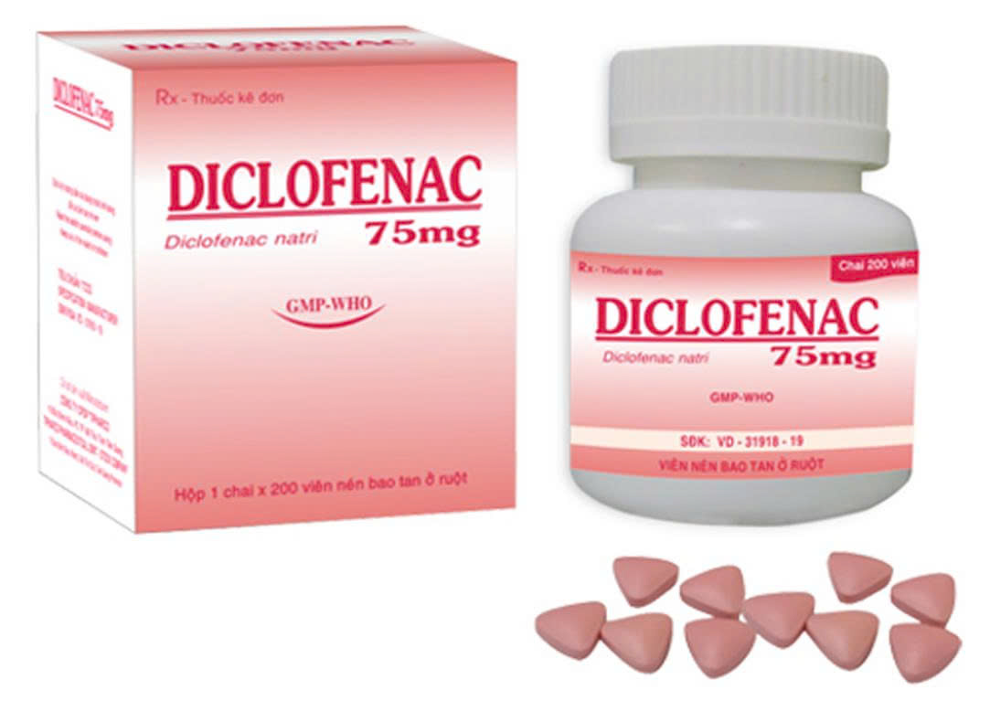 Diclofenac 75mg Tipharco (Chai 200 viên)