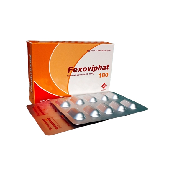 Fexoviphat 180 Fexofenadine 180mg Vidipha (Hộp 30 viên)