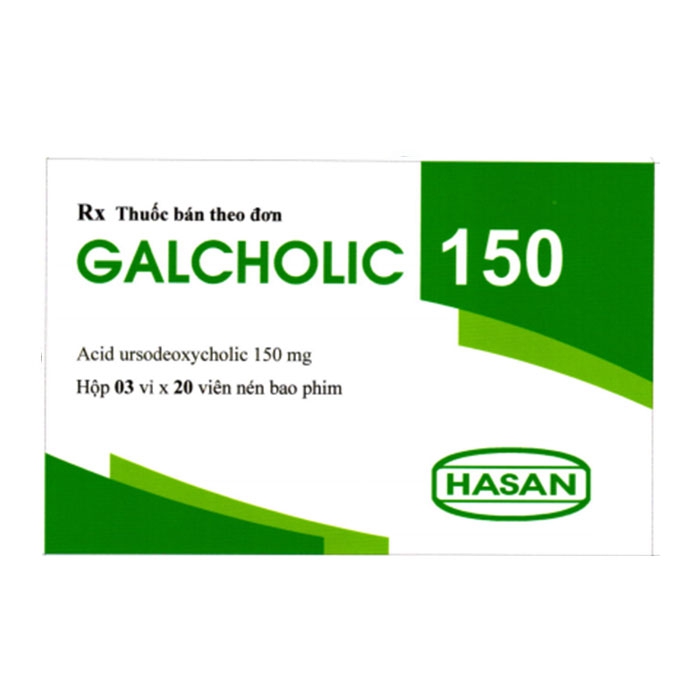 GALCHOLIC 150 Acid ursodeoxycholic Hasan (Hộp 60 viên)