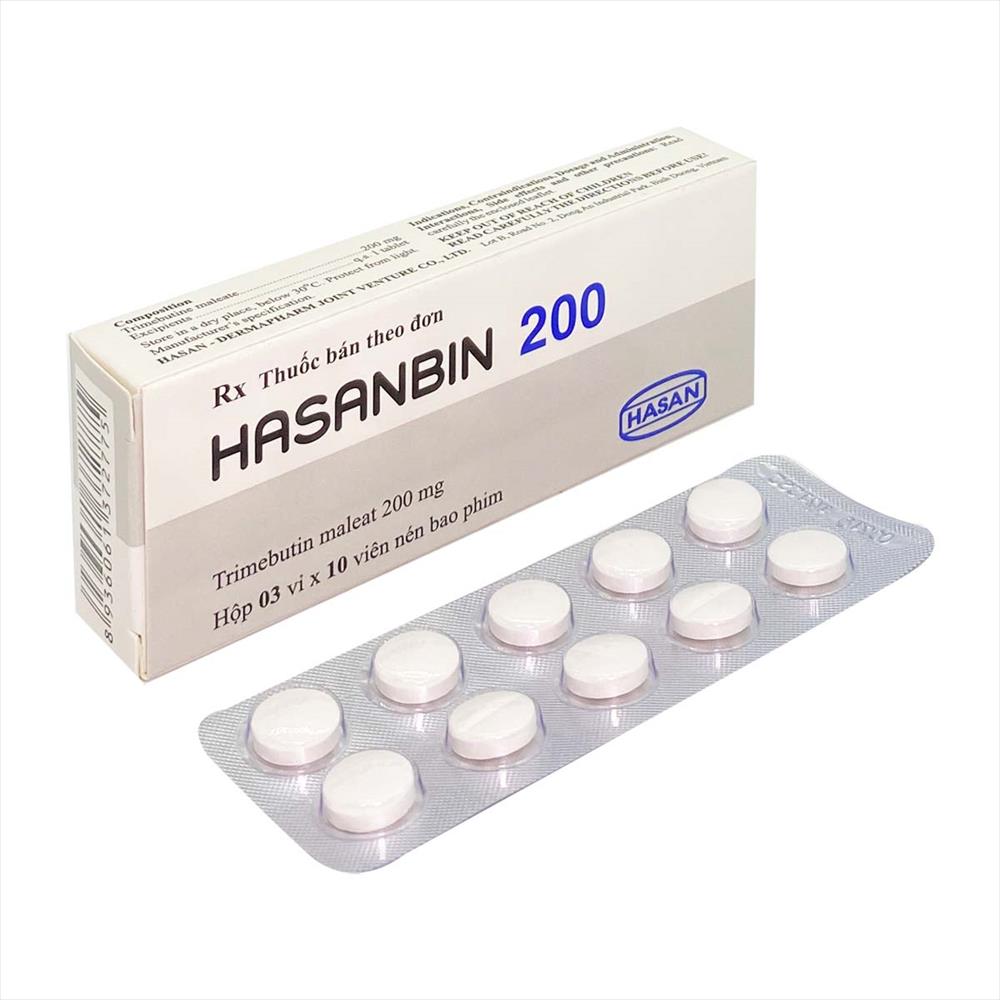 Hasanbin 200 Trimebutin Hasan (Hộp 30 viên)