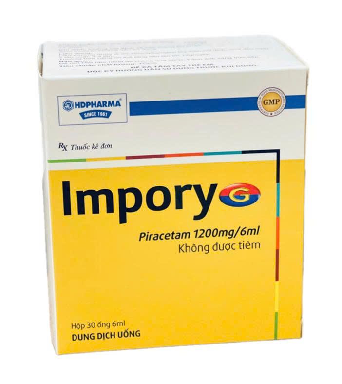 Impory G Piracetam 1200mg HD Pharma (Hộp 30 ống)