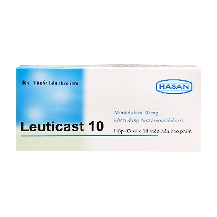 LEUTICAST 10 Montelukast Hasan (Hộp 30 viên)
