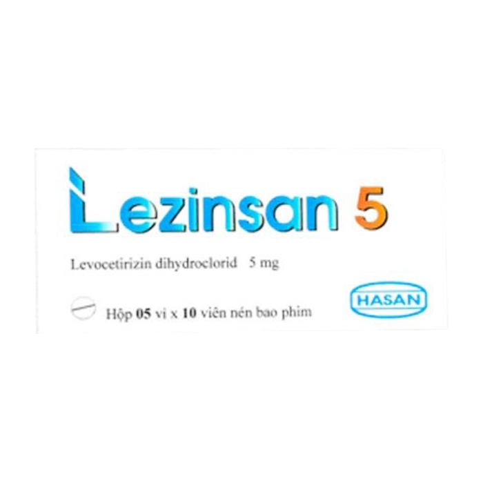 LEZINSAN 5 Levocetirizin dihydroclorid Hasan (Hộp 50 viên)