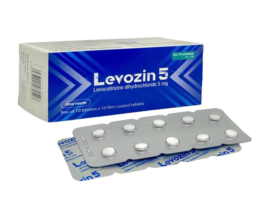 Levozin 5 Levocetirizin 5mg BV Pharma (Hộp 100 viên)