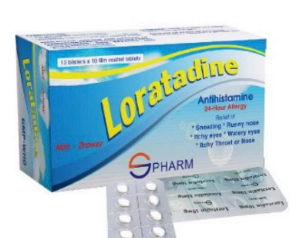 Loratadin 10mg S.Pharma (Hộp 100 viên)
