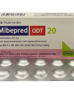 MIBEPRED ODT 20 Prednisolon Hasan (Hộp 30 viên)