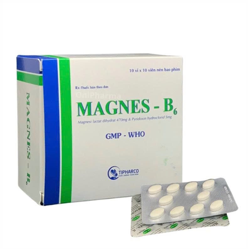 Magnes B6 Tipharco (Hộp 100 viên)