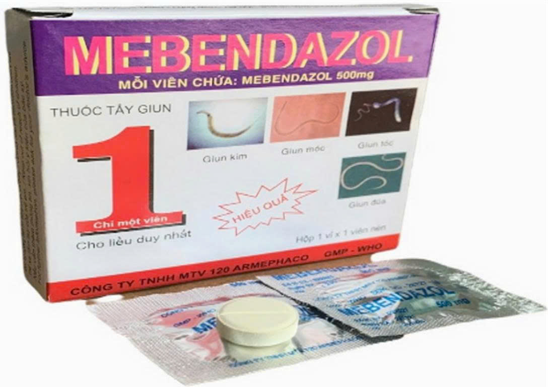 Mebendazol 500mg Armepharco (Hộp 1 viên)