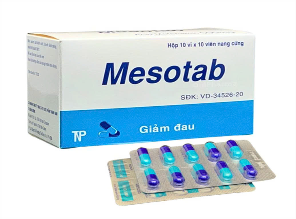 Mesotab Acid Mefenamic 500mg Thành Nam (Hộp 100 viên)
