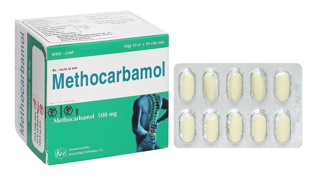 Methocarbamol 500mg Kharphaco (Hộp 100 viên)