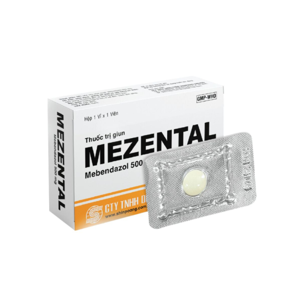 Mezental Mebendazol 500mg Shinpoong (H1Vx1v)
