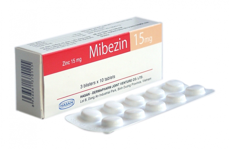 Mibezin 15 Kẽm Gluconat 105mg Hasan (Hộp 50 viên)