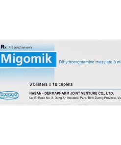 Migomik Dihydroergotamin mesylat 3mg Hasan (Hộp 30 viên)