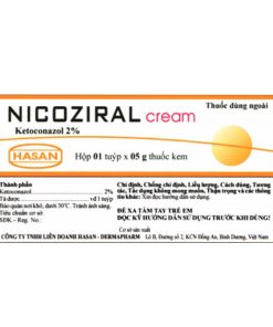 NICOZIRAL cream Ketoconazol 2% Hasan (Tuýp 5g)