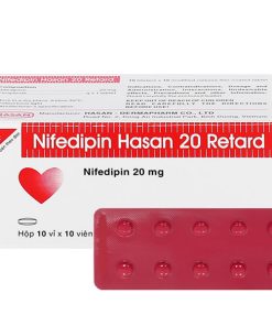 NIFEDIPIN HASAN 20  Nifedipin  20 Hasan (Hộp 100 viên)
