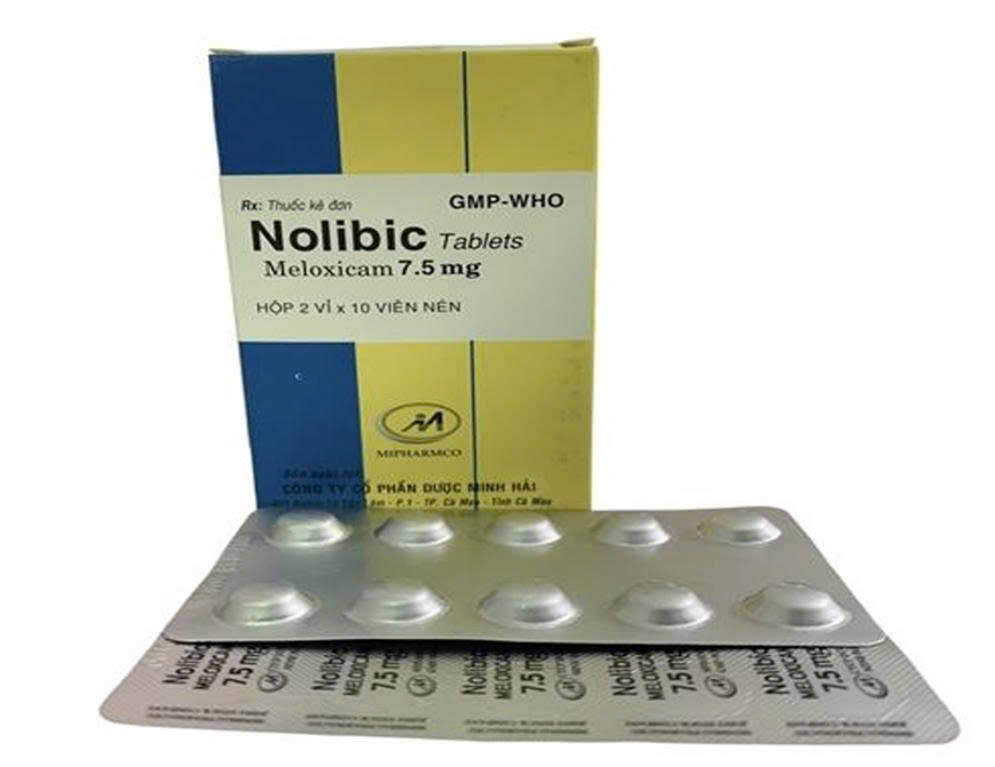 Nolibic 7.5 Meloxicam 7.5mg Minh Hải (Hộp 20 viên)