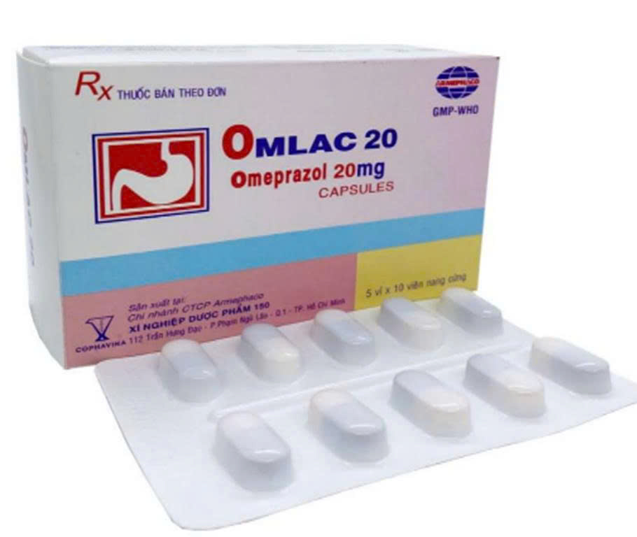 Omlac 20 Omeprazole 20mg Armephaco (Hộp 50 viên)